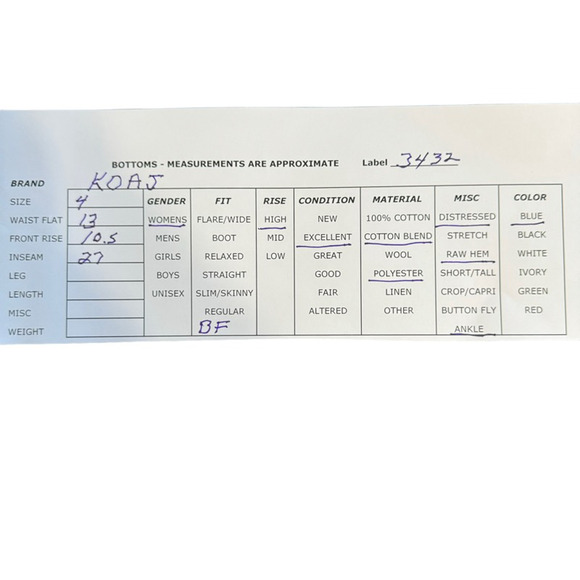 Koaj Norini Boyfriend Straight Leg Jeans Women's 4 Blue Distressed Medium Wash - Picture 10 of 10